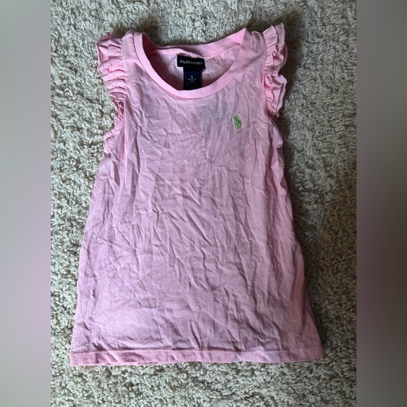 Size 5 Ralph Lauren Pink Kids Sleeveless Top NWT - Picture 1 of 6